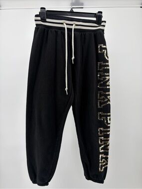 Victoria Secret PINK Black Sequin, Classic Pant Joggers Women's Size XS